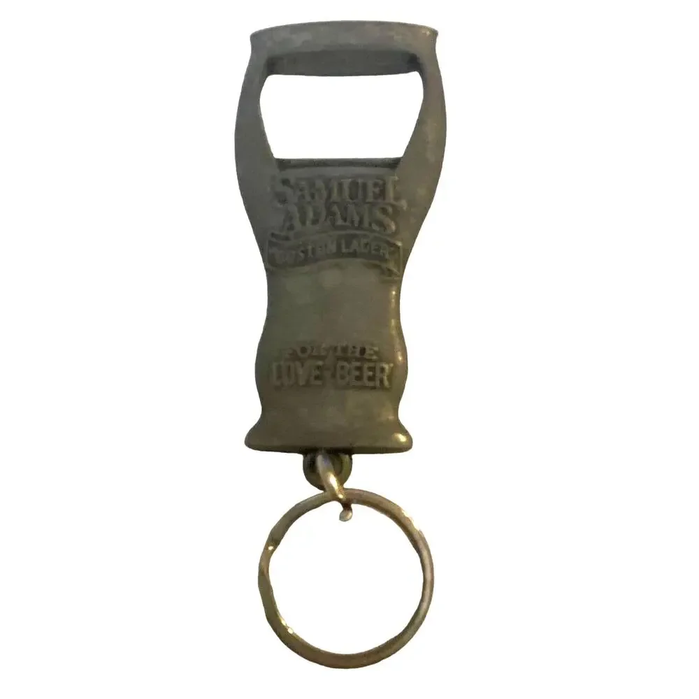 Samuel Adams Keychain Boston Lager Bottle Opener Charm Double Sided Souvenir